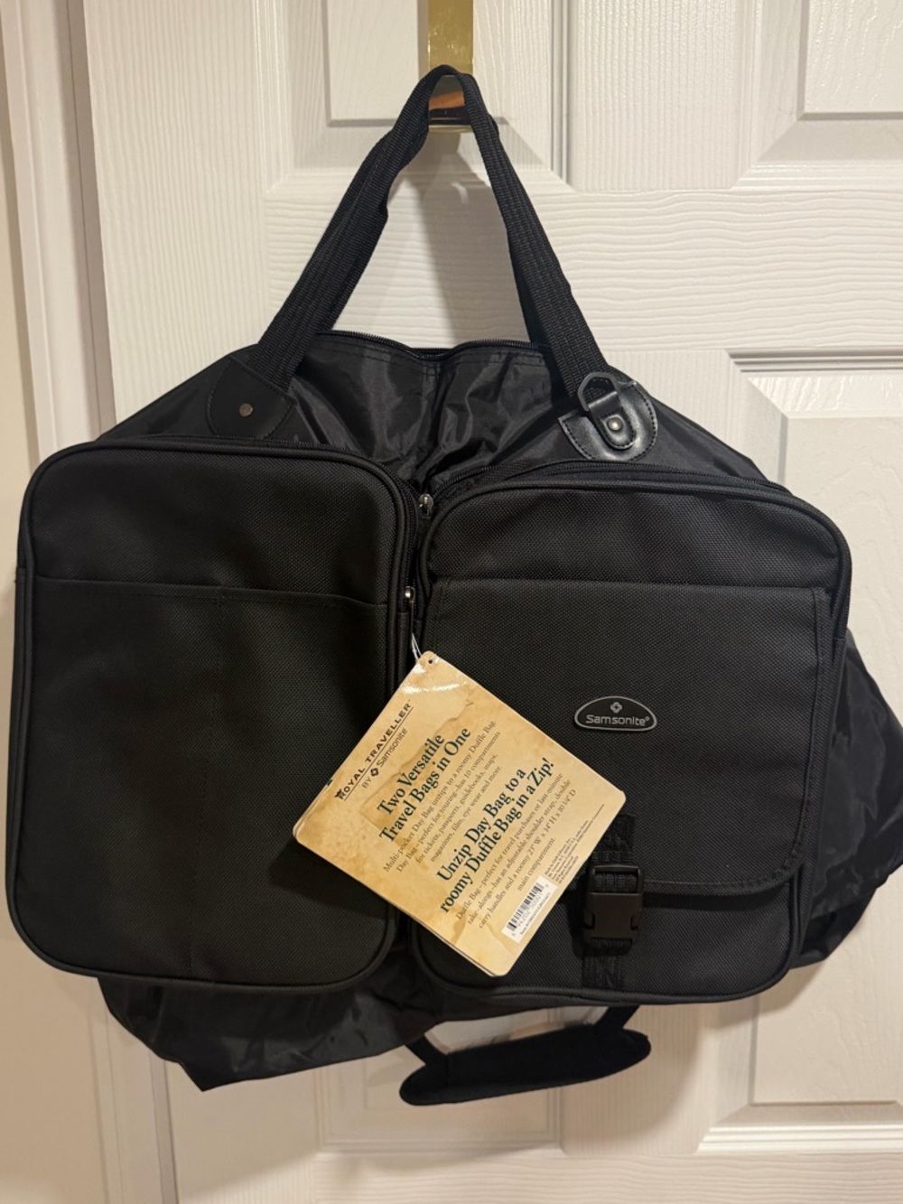Samsonite Black Travel Duffel with Front Pockets